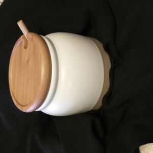 Hearth and Hand with Magnolia Stoneware 16 oz Honey Pot With Dipper Set.